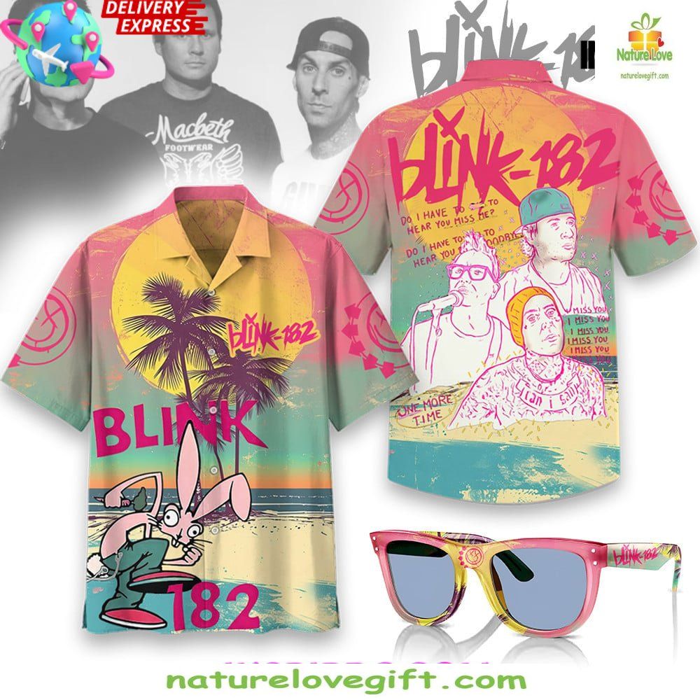 Blink 182 Hawaiian Limited Edition - Adult & Kids T-Shirts, Sweatshirts & Hoodies apparel design preview 1