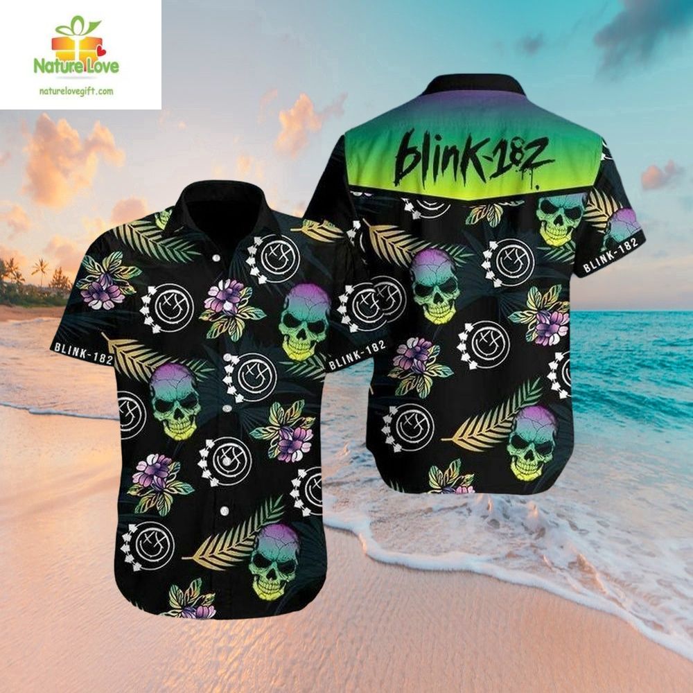 Blink 182 Hawaiian Music Band Apparel - Adult & Kids T-Shirts, Sweatshirts & Hoodies apparel design preview 1
