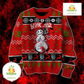 Blink 182 Punk Rock Snowman Holiday Knit Ugly Christmas Sweater - Holiday Gift product image