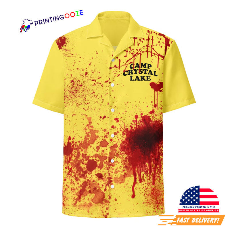 Bloody Camp Crystal Lake Friday The 13th Hawaiian - Adult & Kids T-Shirts, Sweatshirts & Hoodies apparel design preview 1