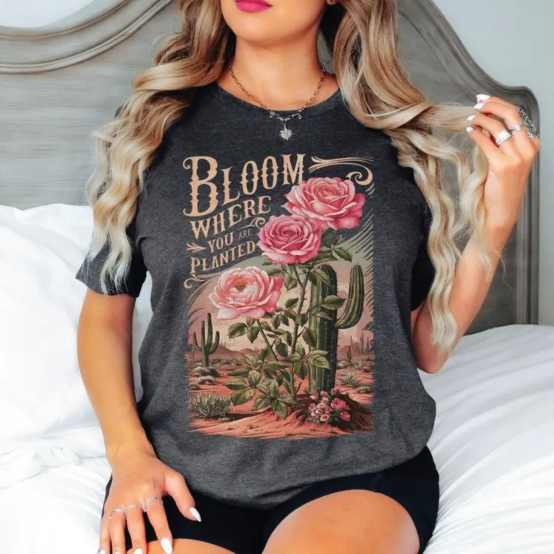 Bloom Where You Are Planted Top - Adult & Kids T-Shirts, Sweatshirts & Hoodies apparel design preview 1