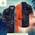 Detroit Tigers Hawaiian Blue Orange Floral MLB - Adult & Kids T-Shirts, Sweatshirts & Hoodies apparel design preview 1