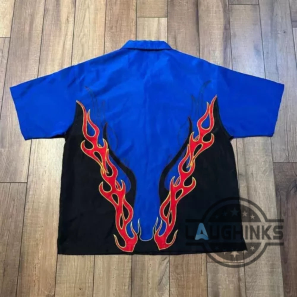 Blue And Red Flame Ricky Trailer Park Boys Hawaiian - Adult & Kids T-Shirts, Sweatshirts & Hoodies apparel design preview 1
