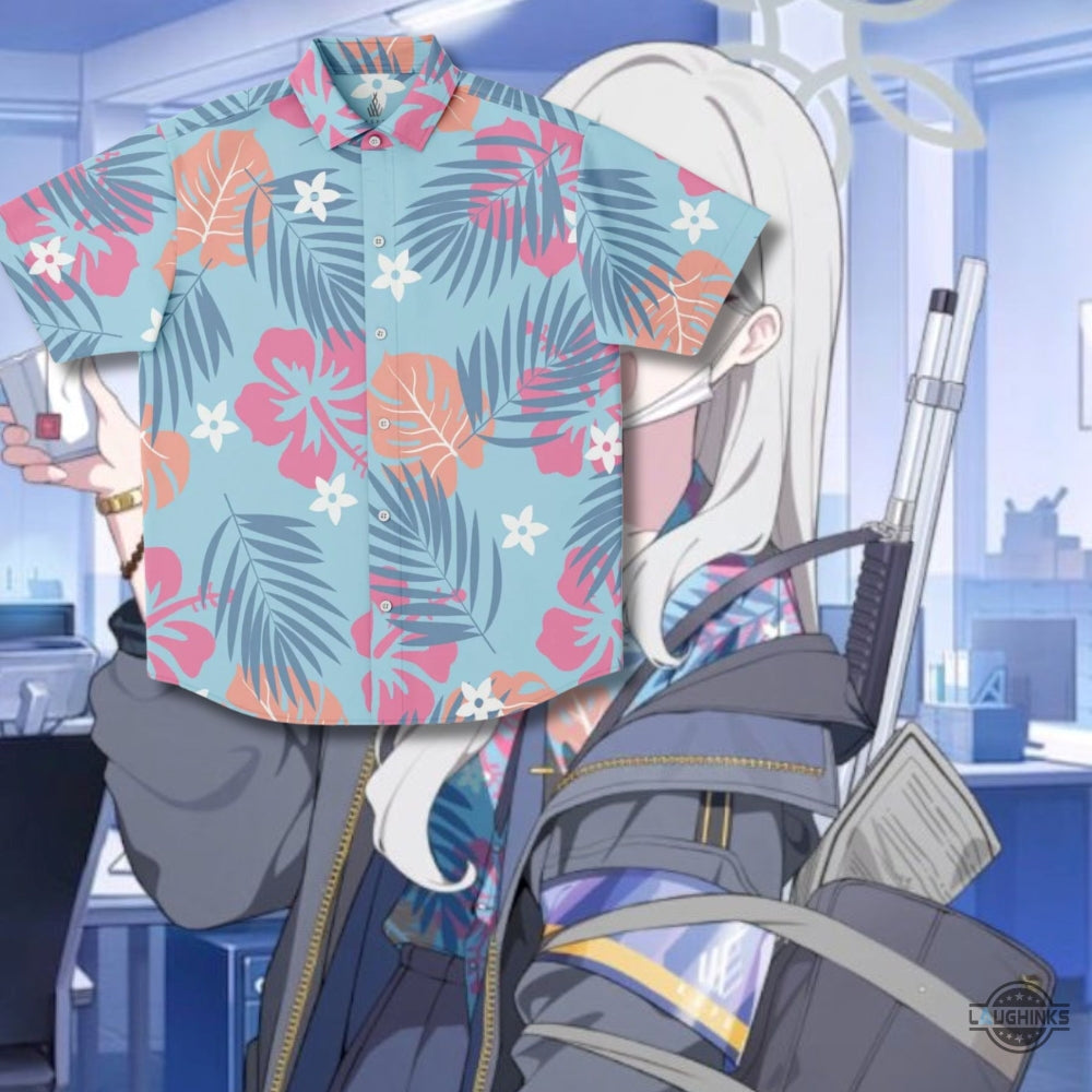 Blue Archive Konoka Hawaiian And Shorts Game - Adult & Kids T-Shirts, Sweatshirts & Hoodies apparel design preview 1