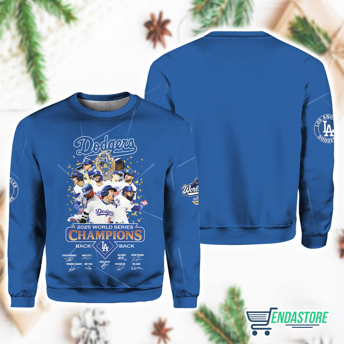 Blue-Dodger Back To Back Champions World Series Sweatshirt 3D Sweater - Gift Idea product image