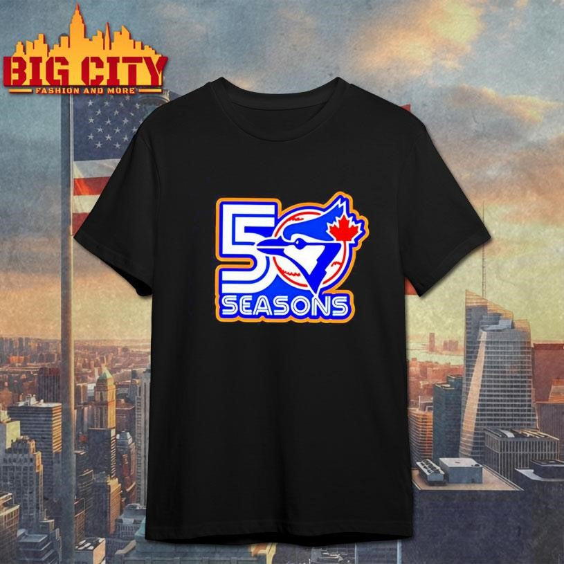 Blue Jays unveil 50th anniversary logo - Adult & Kids T-Shirts, Sweatshirts & Hoodies apparel design preview 1