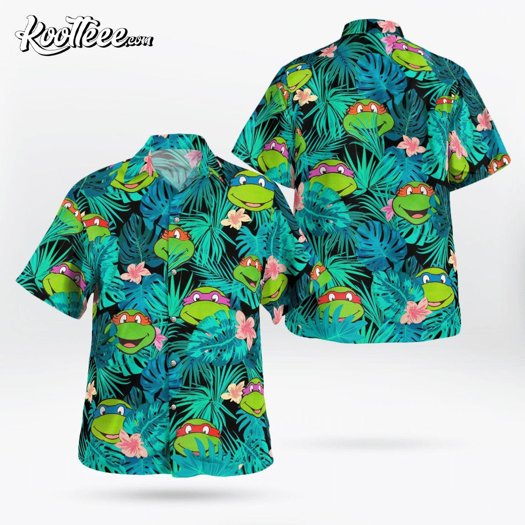 Blue Ocean Turtle Tropical Leaf Hawaiian - Adult & Kids T-Shirts, Sweatshirts & Hoodies apparel design preview 1