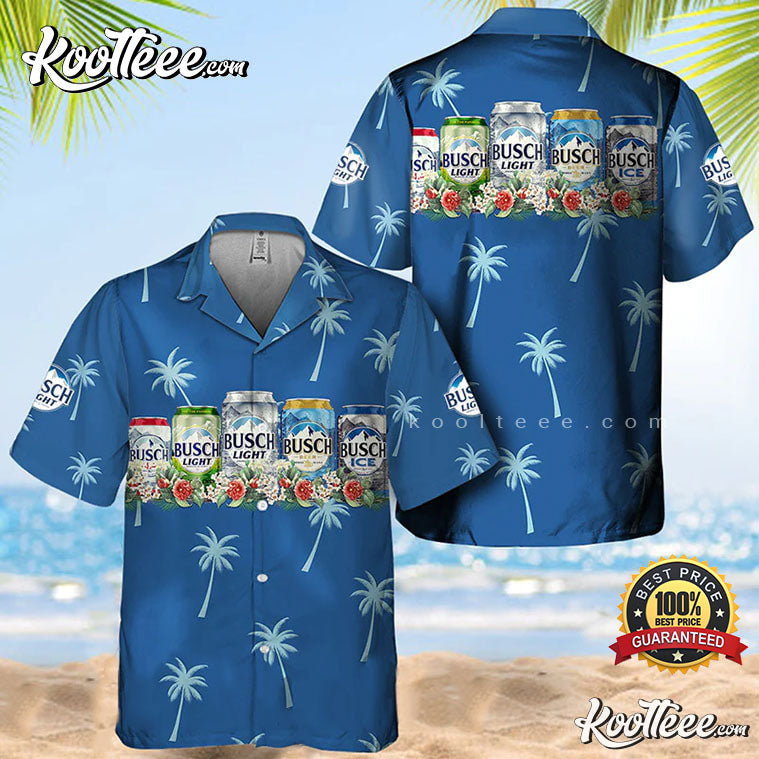 Blue Palm Tree Busch Light Hawaiian - Adult & Kids T-Shirts, Sweatshirts & Hoodies apparel design preview 1