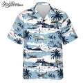 Blue Pastel Aircraft Hawaiian - Adult & Kids T-Shirts, Sweatshirts & Hoodies apparel design preview 1