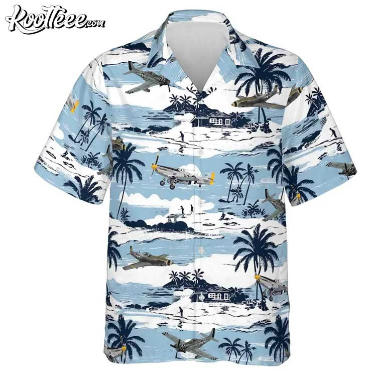 Blue Pastel Aircraft Hawaiian - Adult & Kids T-Shirts, Sweatshirts & Hoodies apparel design preview 1