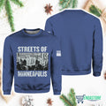 Blue-Retro Streets Of Minneapolis Print Sweatshirt 3D Sweater - Gift Idea product image