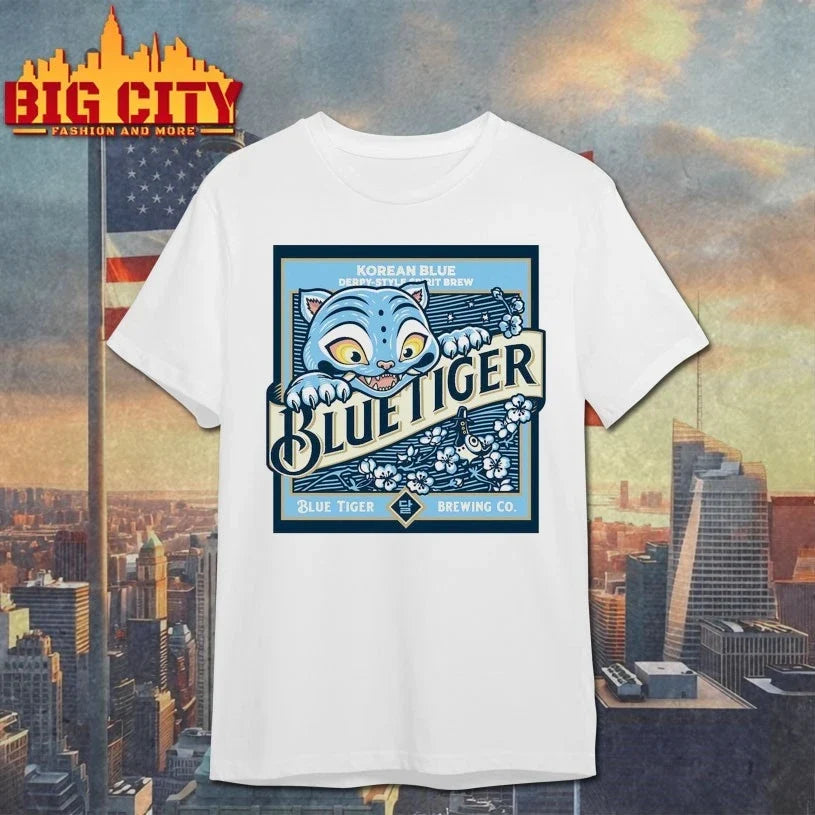 Blue Tiger Derpy Brew - Adult & Kids T-Shirts, Sweatshirts & Hoodies apparel design preview 1
