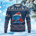 Blue Tiger Sleeping Ugly Christmas Sweater - Holiday Gift product image