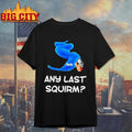 Blue Worm On A String Holding Gun Any Last Squirm - Adult & Kids T-Shirts, Sweatshirts & Hoodies apparel design preview 1