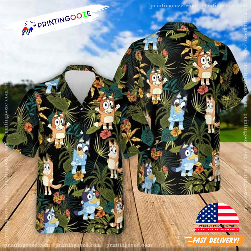 Bluey And Bingo Hawaiian - Adult & Kids T-Shirts, Sweatshirts & Hoodies apparel design preview 1