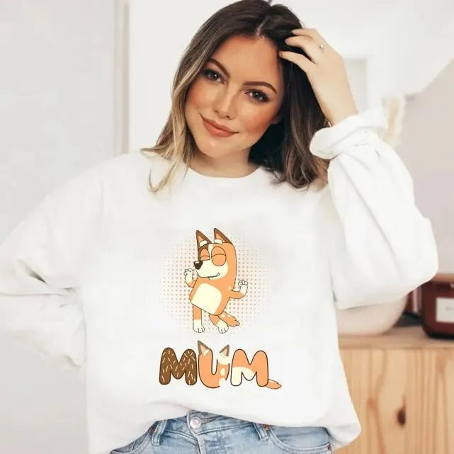 Bluey Bingo Mom Family - Adult & Kids T-Shirts, Sweatshirts & Hoodies apparel design preview 1
