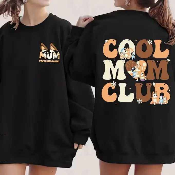Bluey Cool Mum Club My Mom Era Chilli Heeler - Adult & Kids T-Shirts, Sweatshirts & Hoodies apparel design preview 1