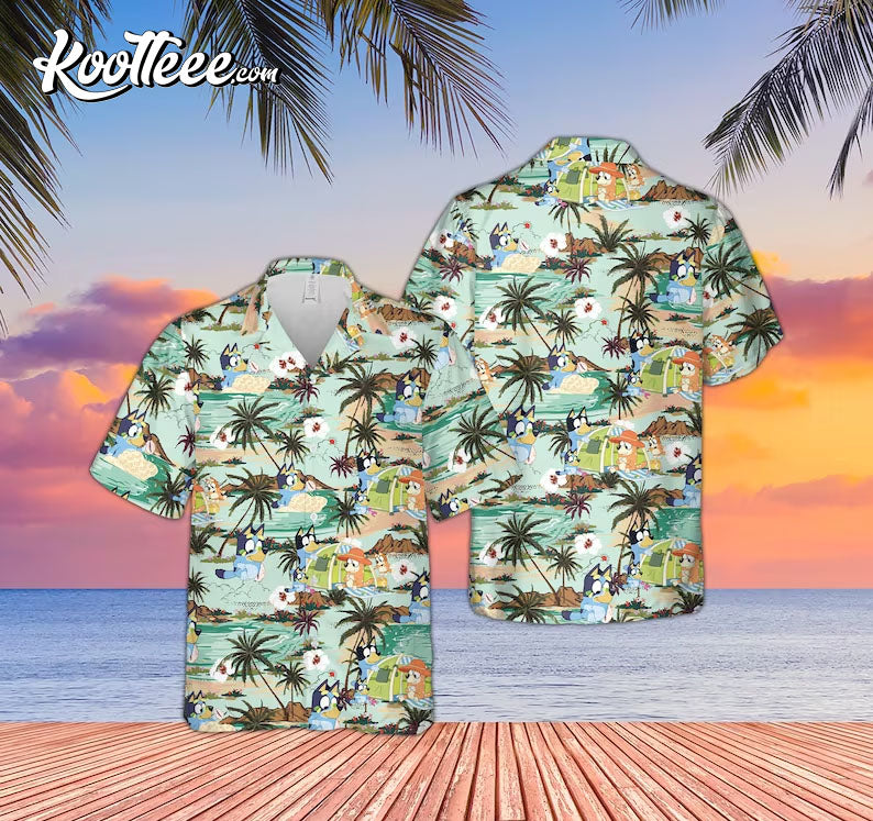 Bluey Dad Family Hawaiian - Adult & Kids T-Shirts, Sweatshirts & Hoodies apparel design preview 1