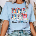 Bluey Happy 4th July Red White Fourth Independence - Adult & Kids T-Shirts, Sweatshirts & Hoodies apparel design preview 1