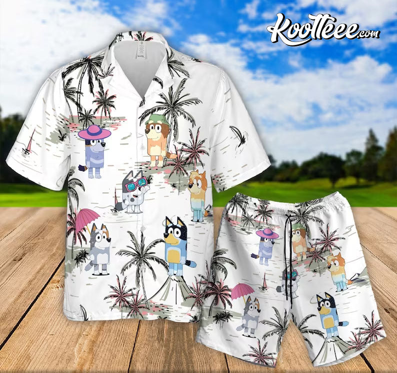 Bluey Hawaiian And Shorts - Adult & Kids T-Shirts, Sweatshirts & Hoodies apparel design preview 1