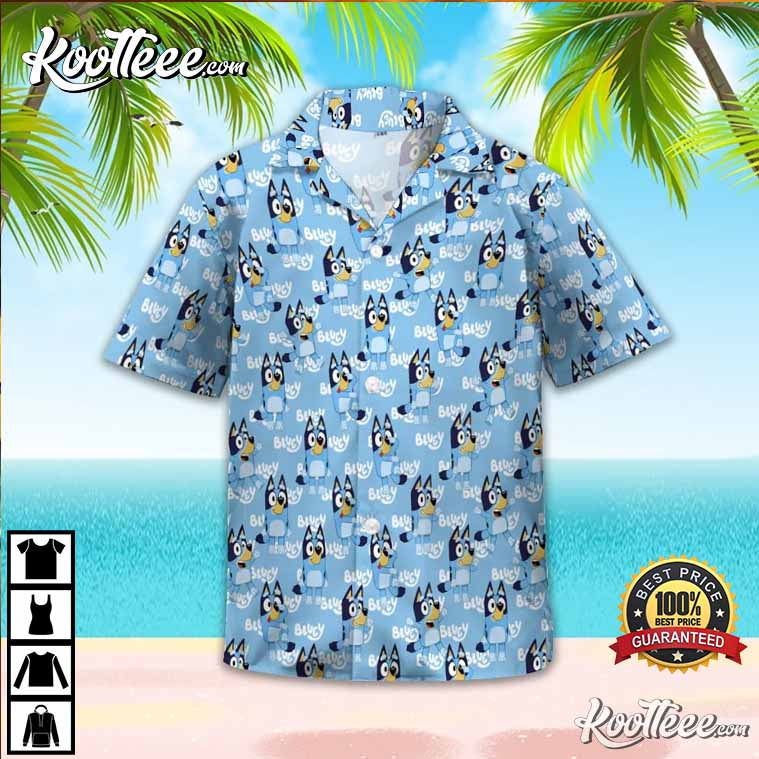 Bluey Mum Family Characters Birthday Hawaiian - Adult & Kids T-Shirts, Sweatshirts & Hoodies apparel design preview 1