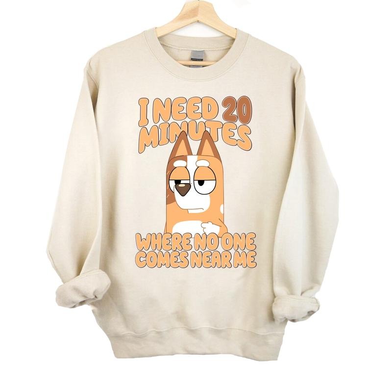 Bluey Need 20 Minutes Dad Chilli Mom Mum Menswear - Adult & Kids T-Shirts, Sweatshirts & Hoodies apparel design preview 1