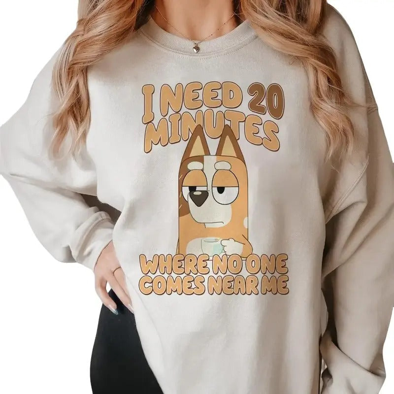 Bluey Need 20 Minutes Funny Mom Cute Mother - Adult & Kids T-Shirts, Sweatshirts & Hoodies apparel design preview 1