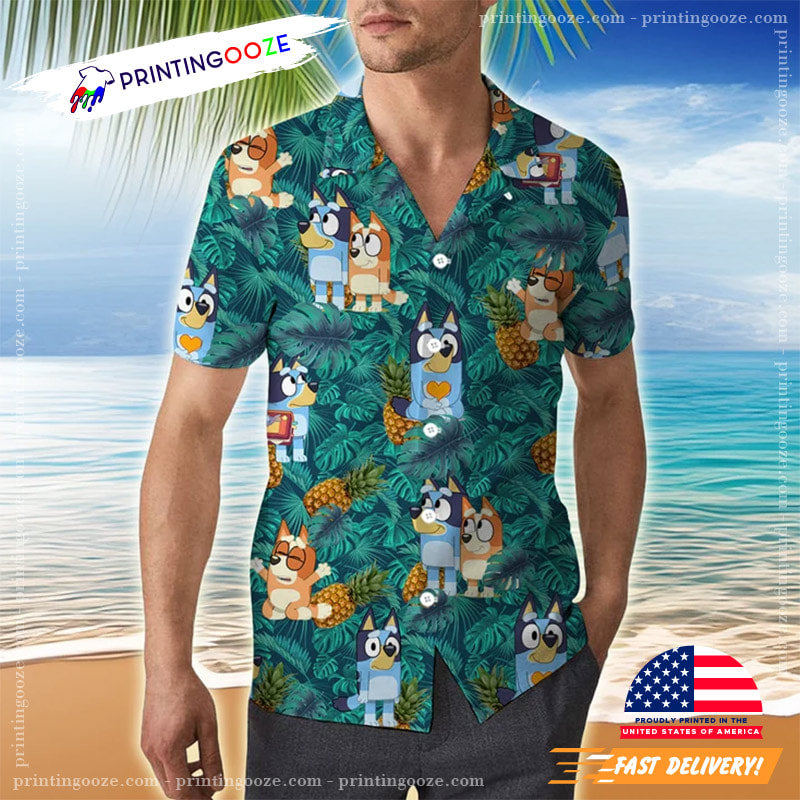 Bluey Tropical Hawaiian Fathers' Gift - Adult & Kids T-Shirts, Sweatshirts & Hoodies apparel design preview 1