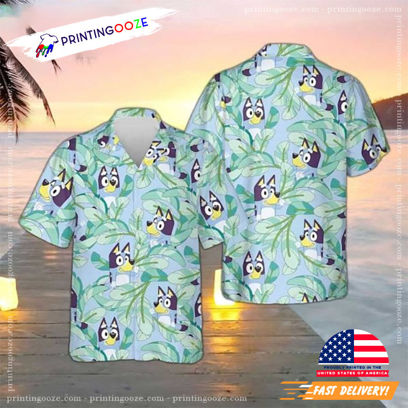 Bluey Tropical Pattern Hawaiian - Adult & Kids T-Shirts, Sweatshirts & Hoodies apparel design preview 1