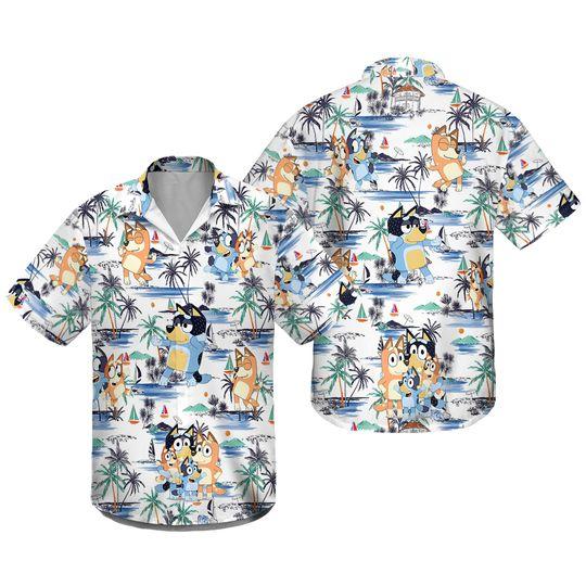 Bluey dad family hawaiian gift for and friend 2709192 - Adult & Kids T-Shirts, Sweatshirts & Hoodies apparel design preview 1