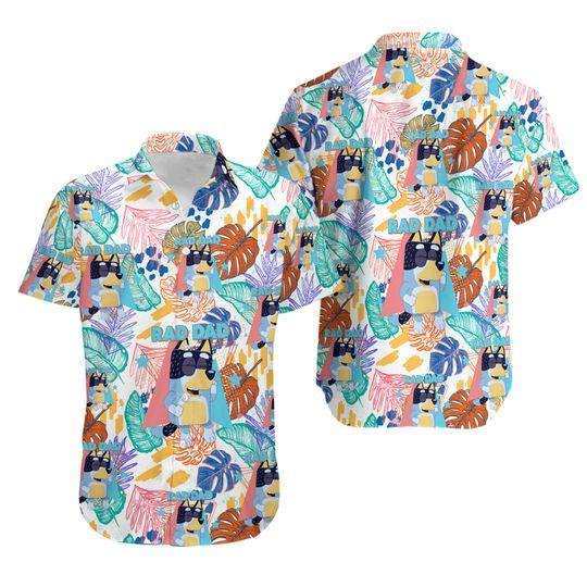 Bluey dad rad hawaiian gift for family and friend - Adult & Kids T-Shirts, Sweatshirts & Hoodies apparel design preview 1