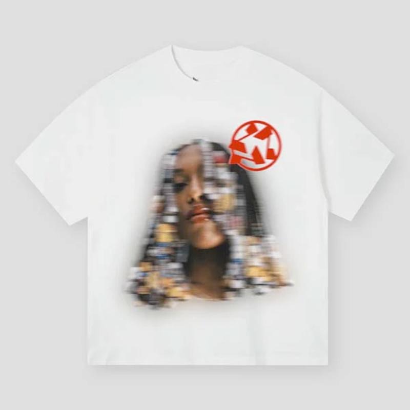 Blurred Female Portrait Print Vintage Y2k Cotton - Adult & Kids T-Shirts, Sweatshirts & Hoodies apparel design preview 1