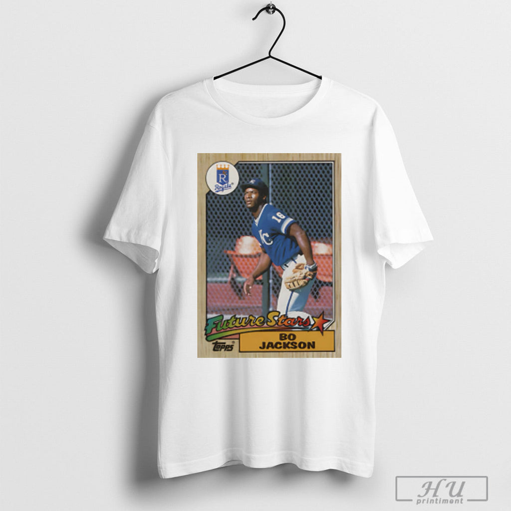 Bo Jackson Kansas City Royals 1987 Topps Baseball - Adult & Kids T-Shirts, Sweatshirts & Hoodies apparel design preview 1