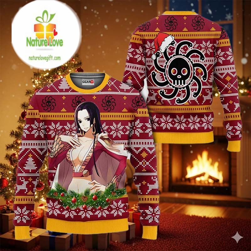 Boa Hancock Anime Xmas Gifts One Piece Ugly Christmas Sweater - Holiday Gift product image