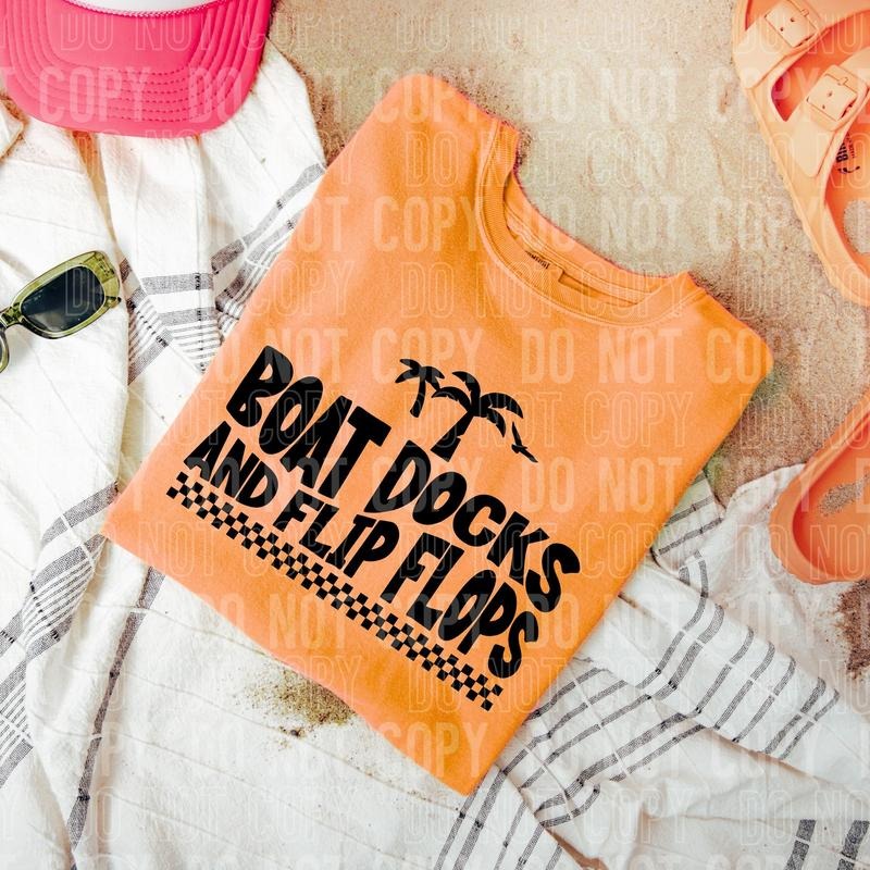 Boat Docks Flip Flops DTF Transfers THIS IS NOT - Adult & Kids T-Shirts, Sweatshirts & Hoodies apparel design preview 1