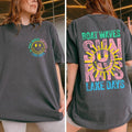 Boat Waves Sun Rays Lake Days Girl Retro Summer Life - Adult & Kids T-Shirts, Sweatshirts & Hoodies apparel design preview 1