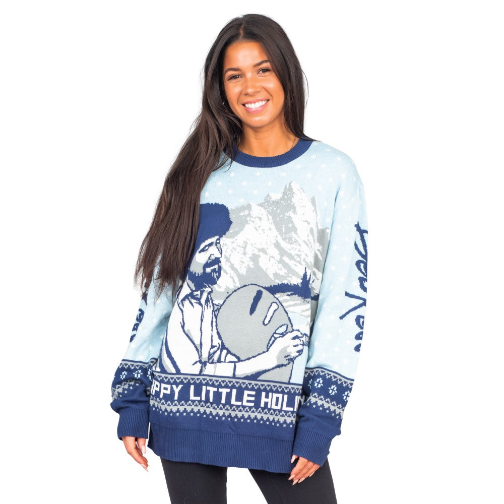 Bob Ross Happy Little Holidays Graphic Sweater - Gift Idea product image 3