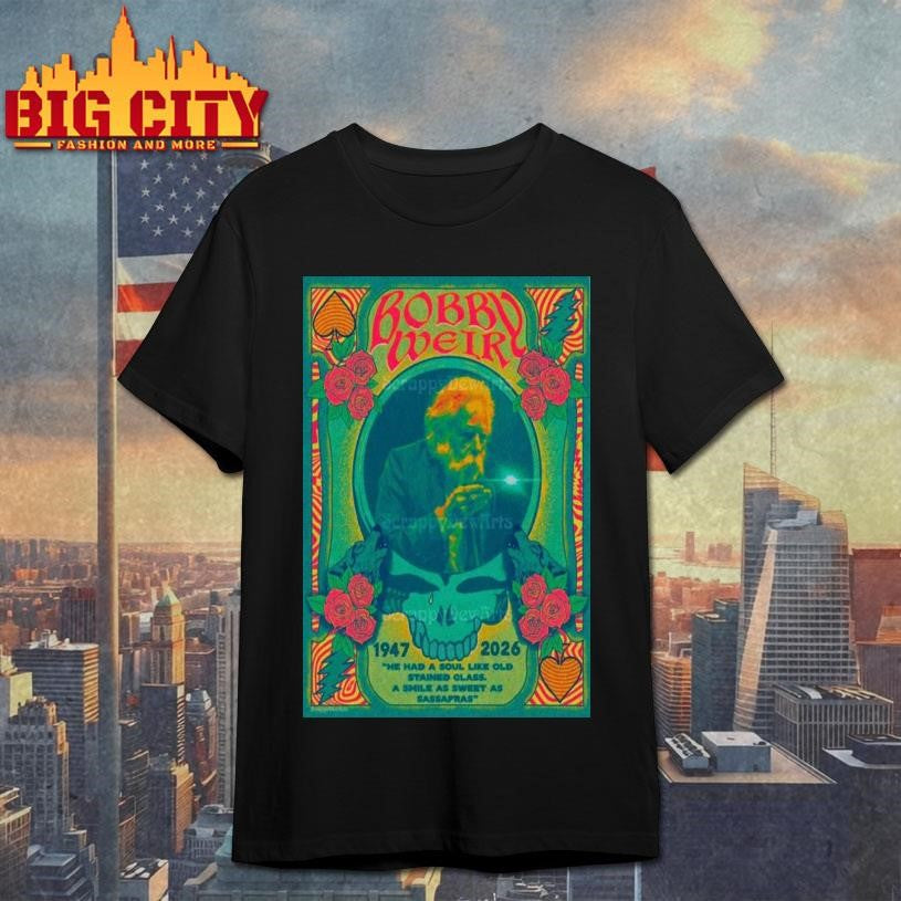 Bobby Weir 1947-2026 Poster - Adult & Kids T-Shirts, Sweatshirts & Hoodies apparel design preview 1