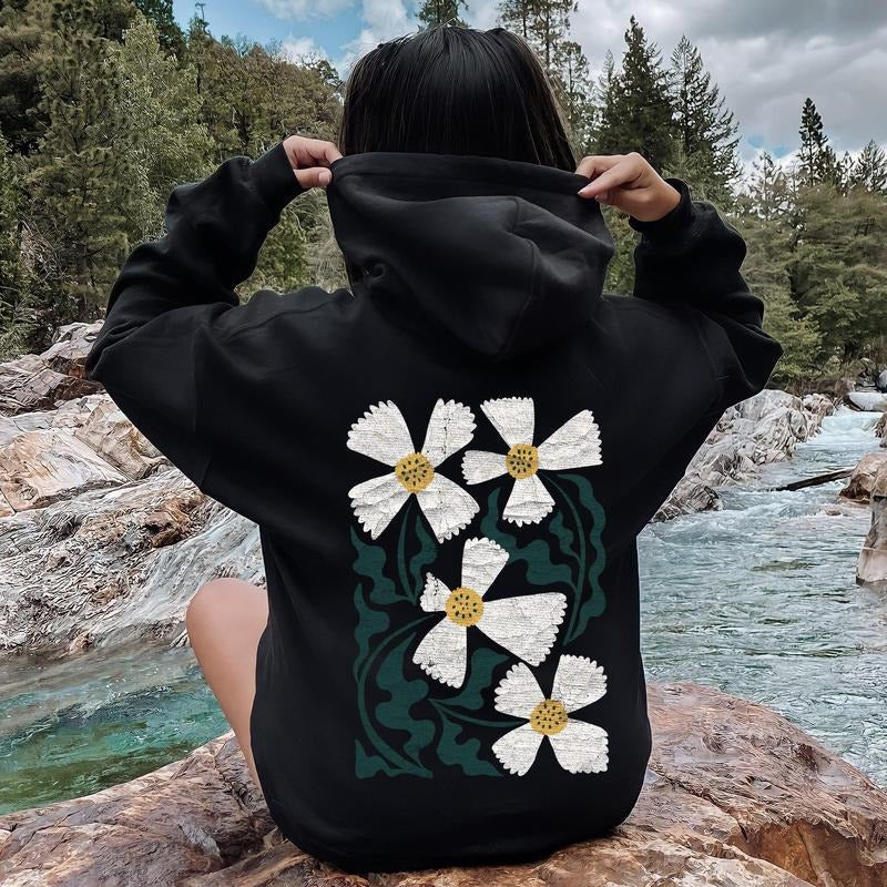 Boho Art Nouveau Flowers Bold - Adult & Kids T-Shirts, Sweatshirts & Hoodies apparel design preview 1