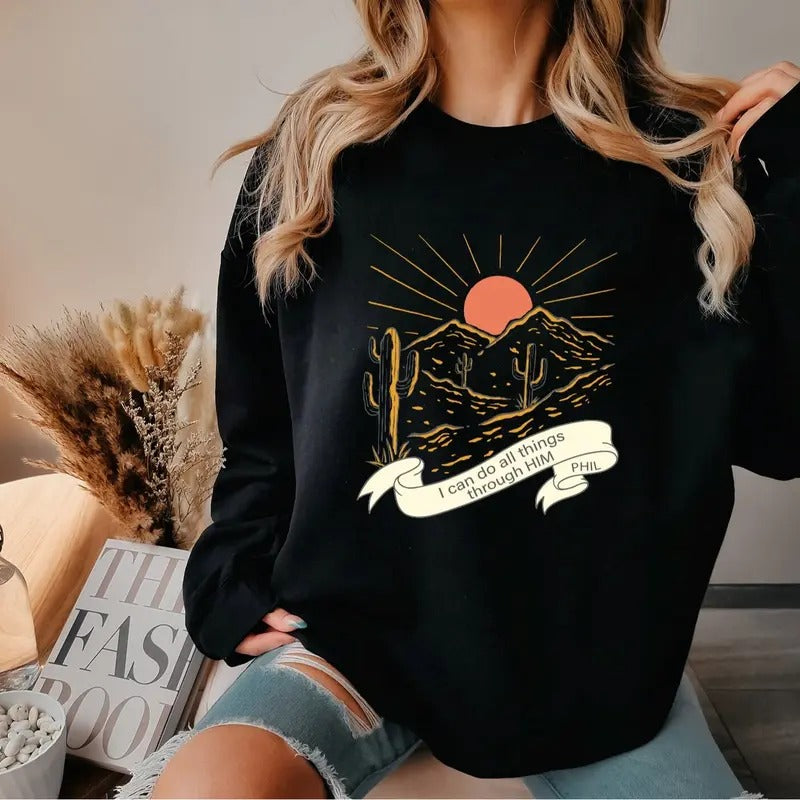 Boho Christian Bible Verse Jesus Faith Based Medium - Adult & Kids T-Shirts, Sweatshirts & Hoodies apparel design preview 1