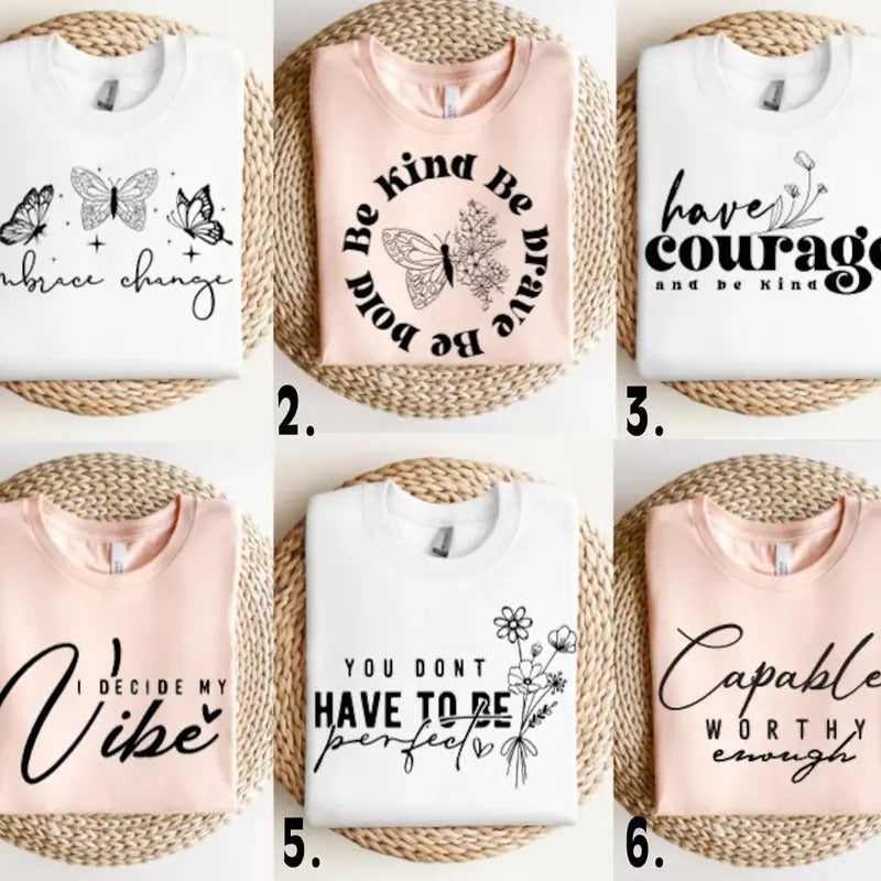 Boho Inspirational Bundle Positive Affirmations - Adult & Kids T-Shirts, Sweatshirts & Hoodies apparel design preview 1