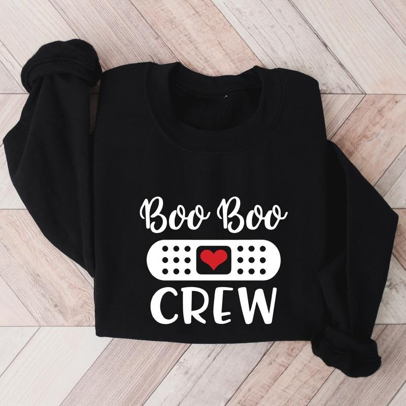 Boo Crew Nurse Halloween Party Matching Spooky - Adult & Kids T-Shirts, Sweatshirts & Hoodies apparel design preview 1
