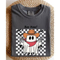 Boo Haw Cowboy Ghost Checkered Western Halloween - Adult & Kids T-Shirts, Sweatshirts & Hoodies apparel design preview 1