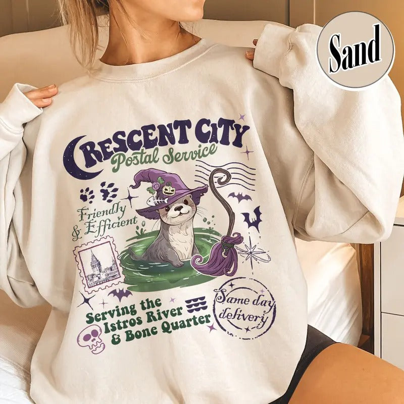 Bookish Comfort Color Crescent City Postal Service - Adult & Kids T-Shirts, Sweatshirts & Hoodies apparel design preview 1