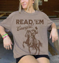 Bookish Cowgirl Book Lover Country Her Girl Reader - Adult & Kids T-Shirts, Sweatshirts & Hoodies apparel design preview 1
