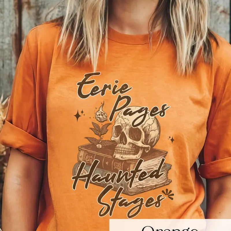 Bookish Halloween Spooky Funny Reading Book Lover - Adult & Kids T-Shirts, Sweatshirts & Hoodies apparel design preview 1