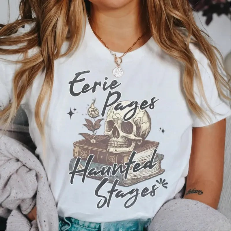 Bookish Halloween DRG Spooky Funny Reading Book Lover - Adult & Kids T-Shirts, Sweatshirts & Hoodies apparel design preview 1
