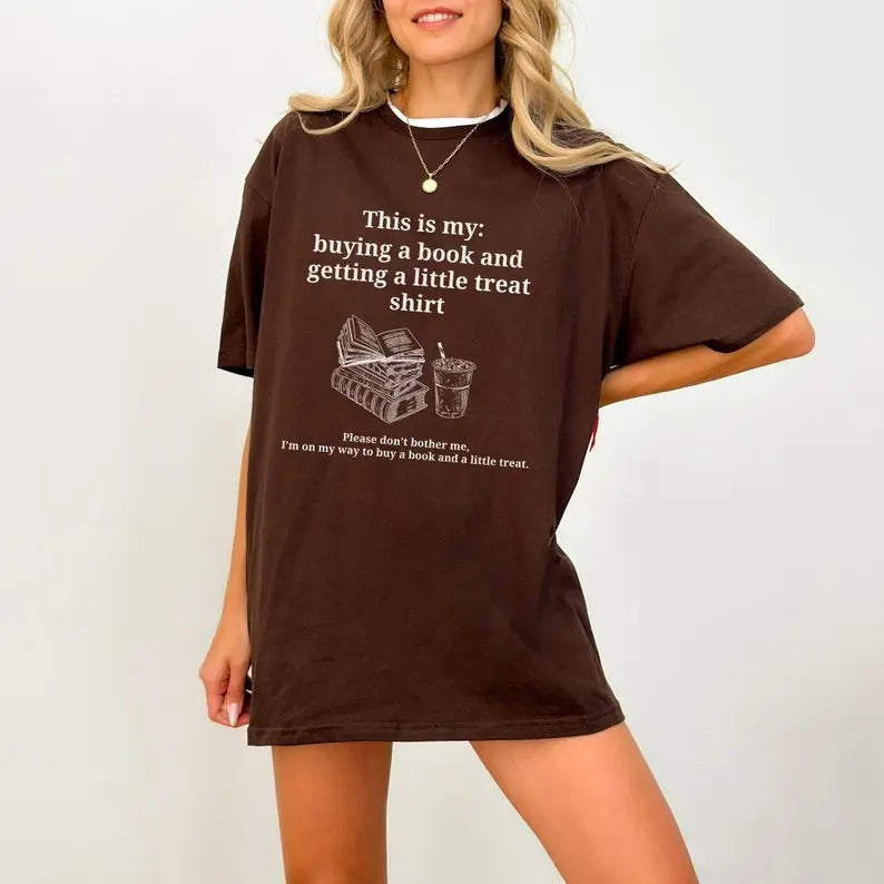 Bookish Buying Book Getting Little Treat Retro Lover - Adult & Kids T-Shirts, Sweatshirts & Hoodies apparel design preview 1