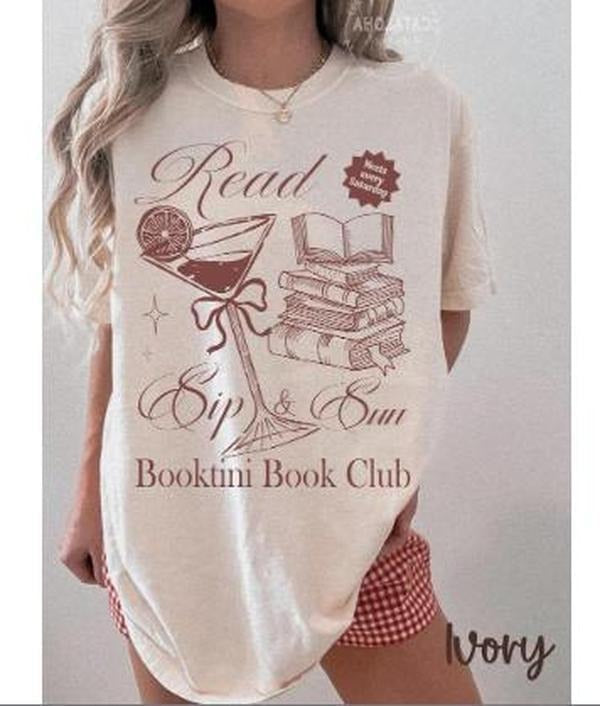 Booktini Book Club Girl Summer Beach Lover Bookish - Adult & Kids T-Shirts, Sweatshirts & Hoodies apparel design preview 1