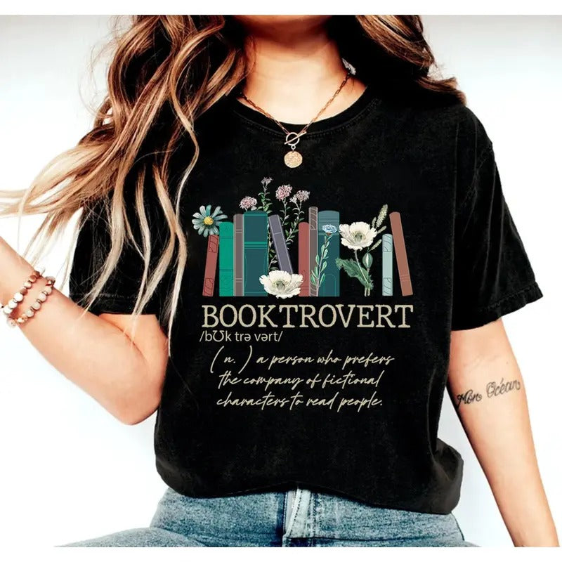 Booktrovert Book Lovers Bookish Introvert Extrovert - Adult & Kids T-Shirts, Sweatshirts & Hoodies apparel design preview 1